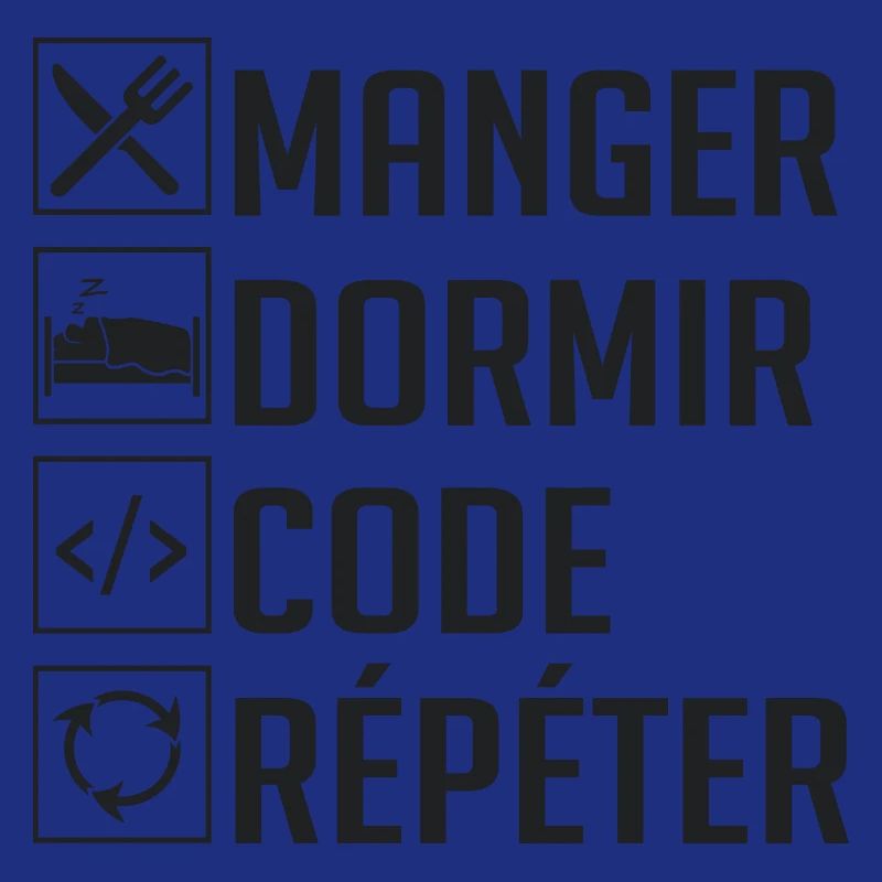 Manger, Dormir, Code, Répéter