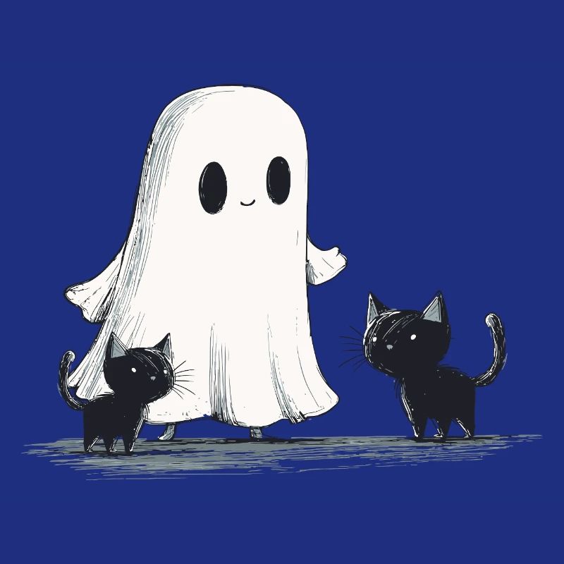 Geist Schwarze Katzen Halloween Geist