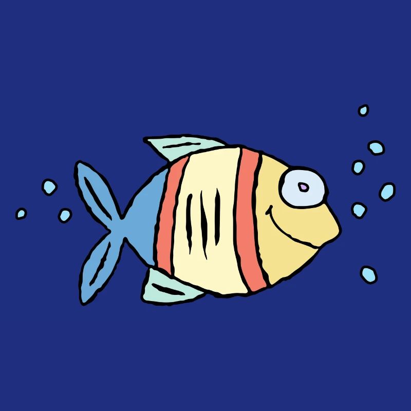 Poisson Cichlide Eau Mer Graffiti Dessin