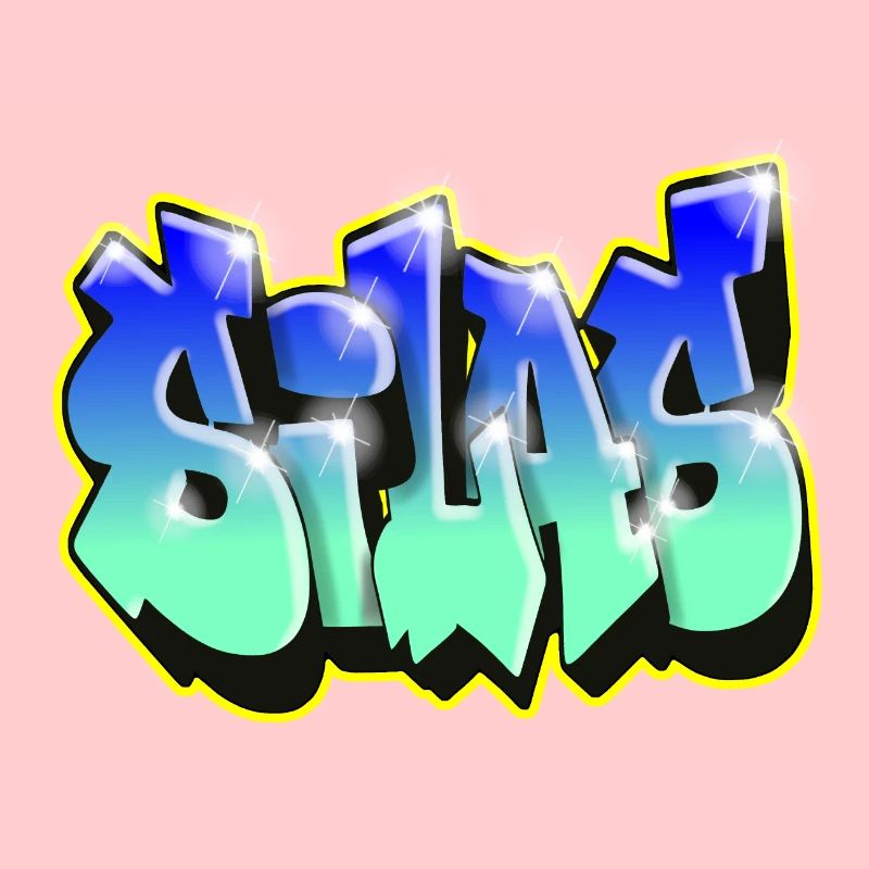 Graffiti SILAS BLAUES GESCHENK GEBURTSTAG GEBURT