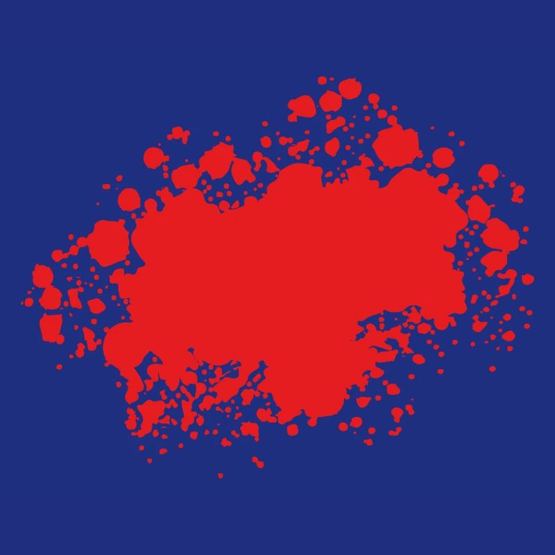 Farbklecks Klecks Farbspritzer Maler Geschenk rot