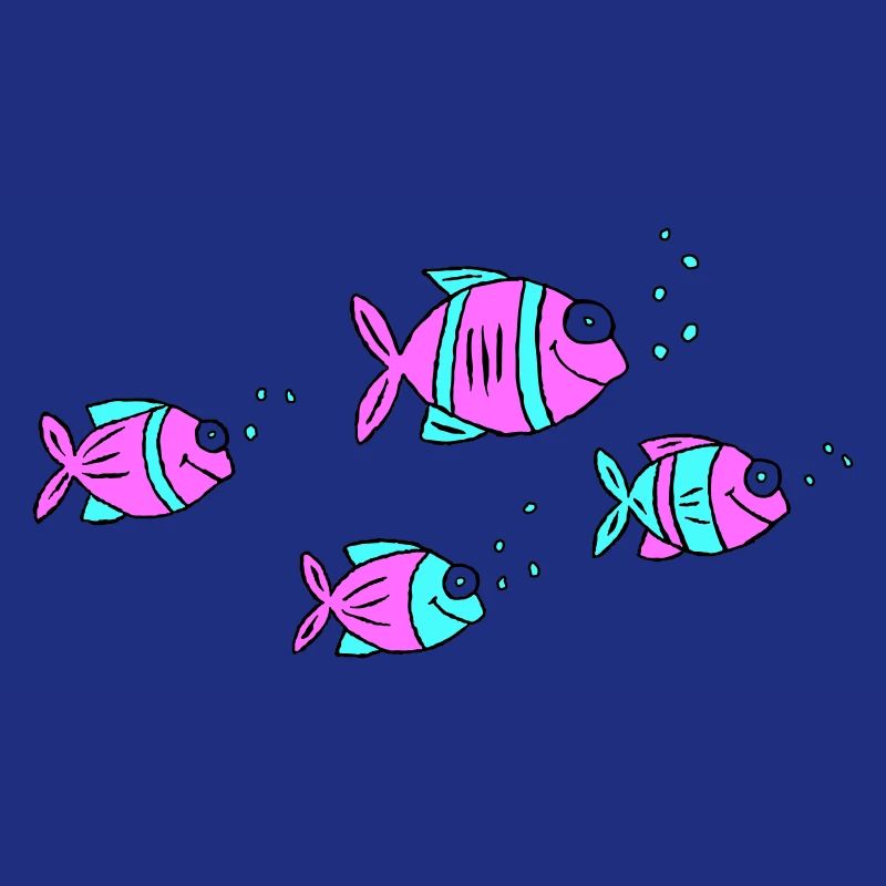 Poisson Cichlide Eau Mer Graffiti Dessin