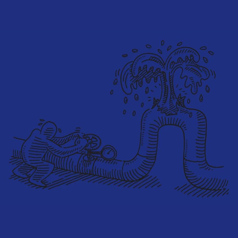 Technician Pipeline Problem Oil Leak Drawing