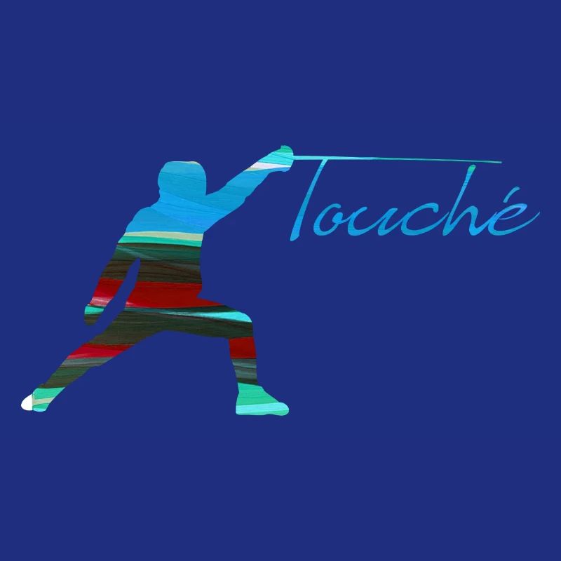 fechten,touché,fechter,fechtsport,bunt,blau
