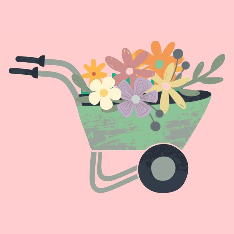 Chariot à fleurs