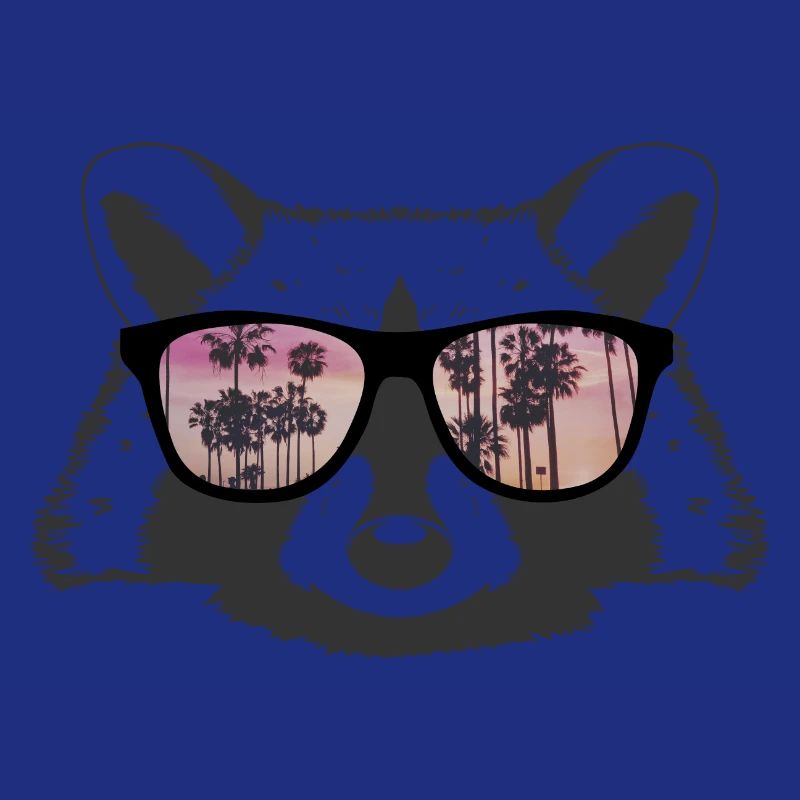 Waschbär mit Sonnenbrille