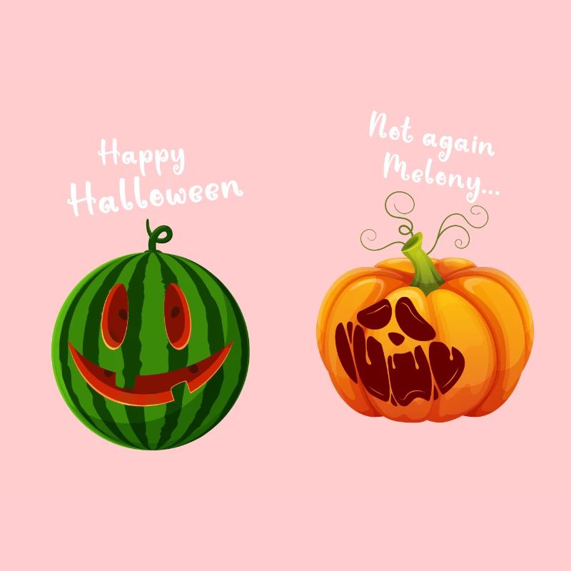 Cheerful Halloween Melon Pumpkin