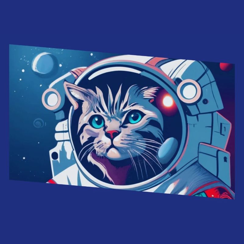 Chat astronaute dans l’espace