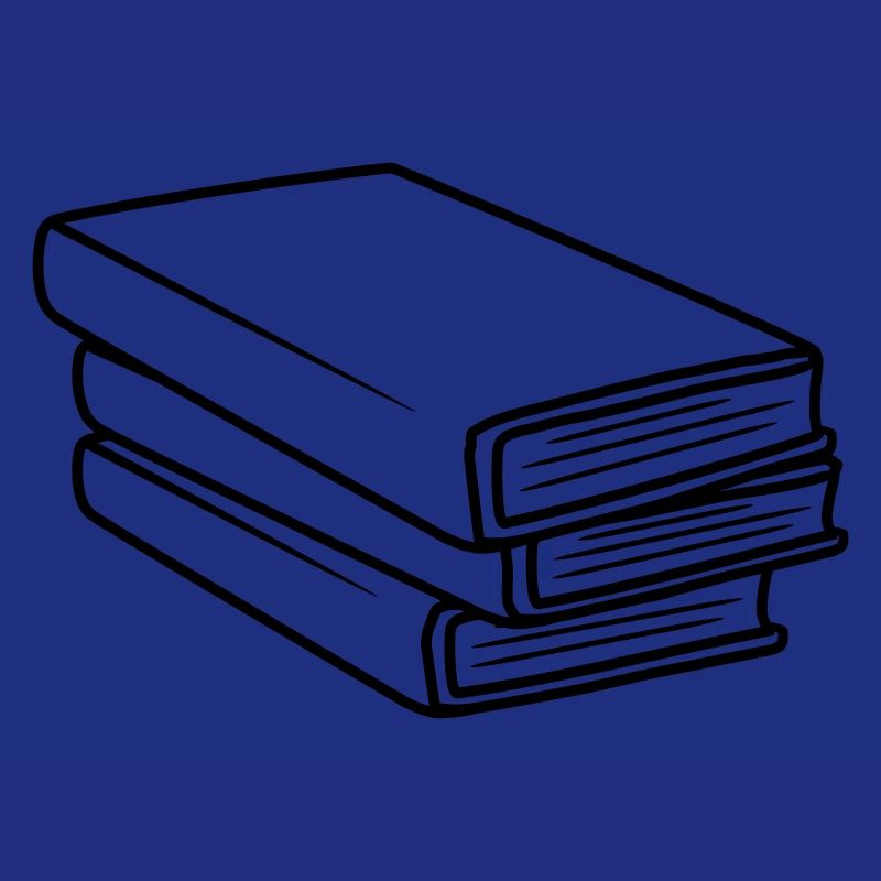 Gestapelte Bücher Comic Design