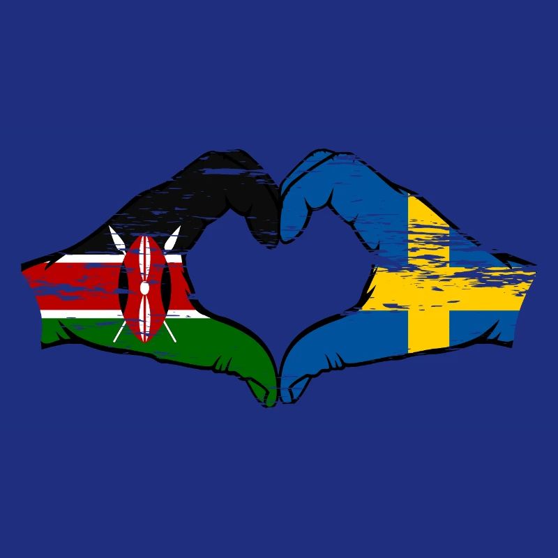 Kenya Suède mains forme de coeur utilisé