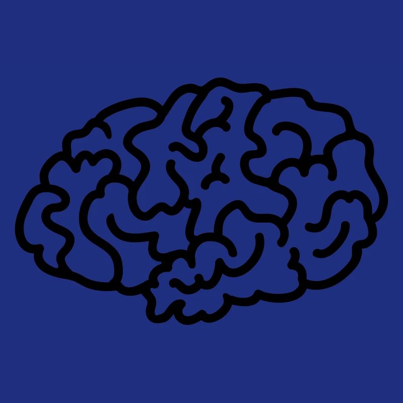 brain thinking - line