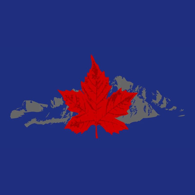 Canada - Maple Leaf & Mountain