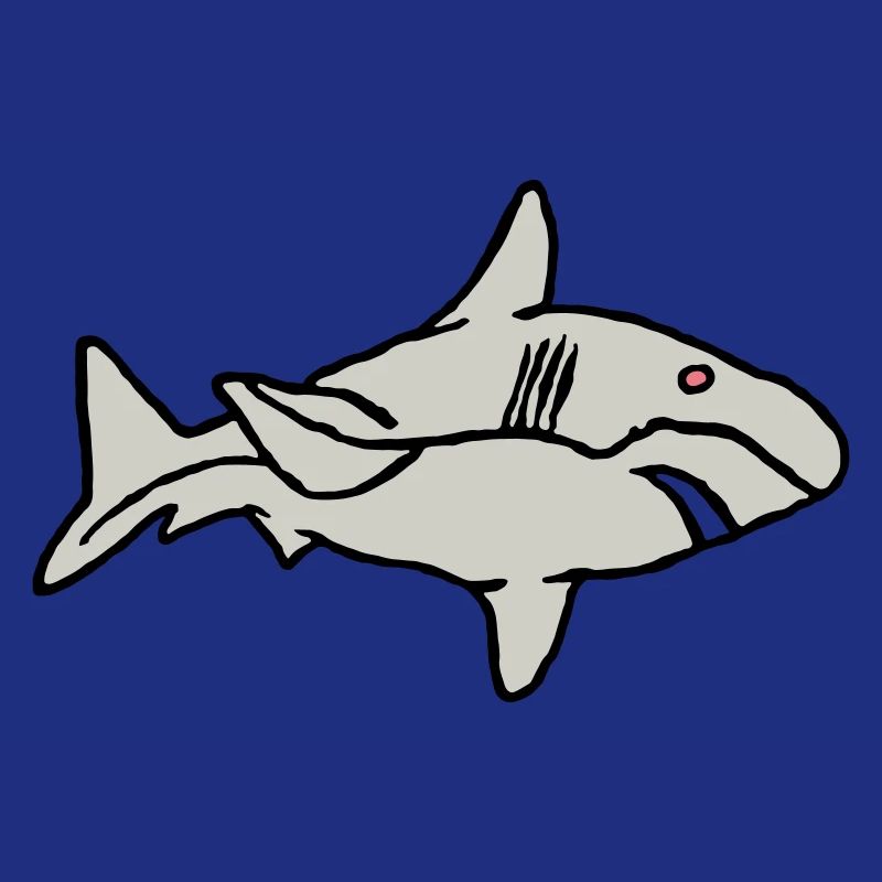 Poisson Requin Prédateur Eau Graffiti Océan