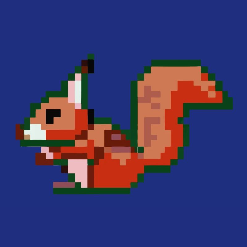 Eichhörnchen Pixel Art Geschenkidee