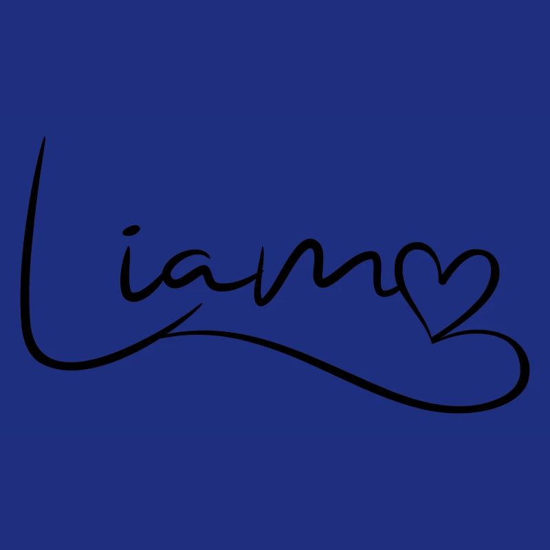 Liam Name First Name Heart Decor