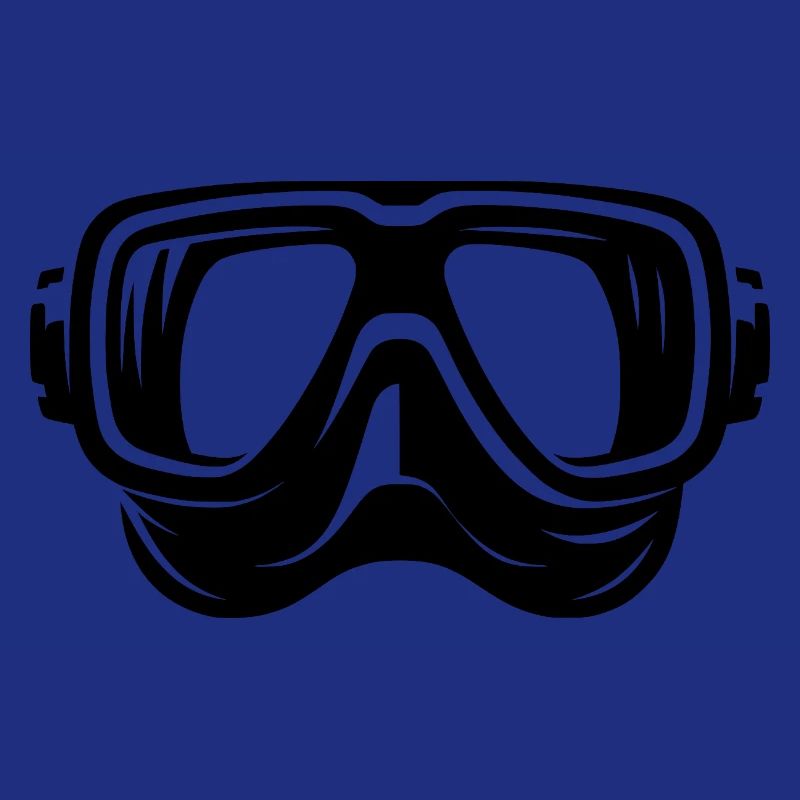 Simple Diving Goggles Logo Style