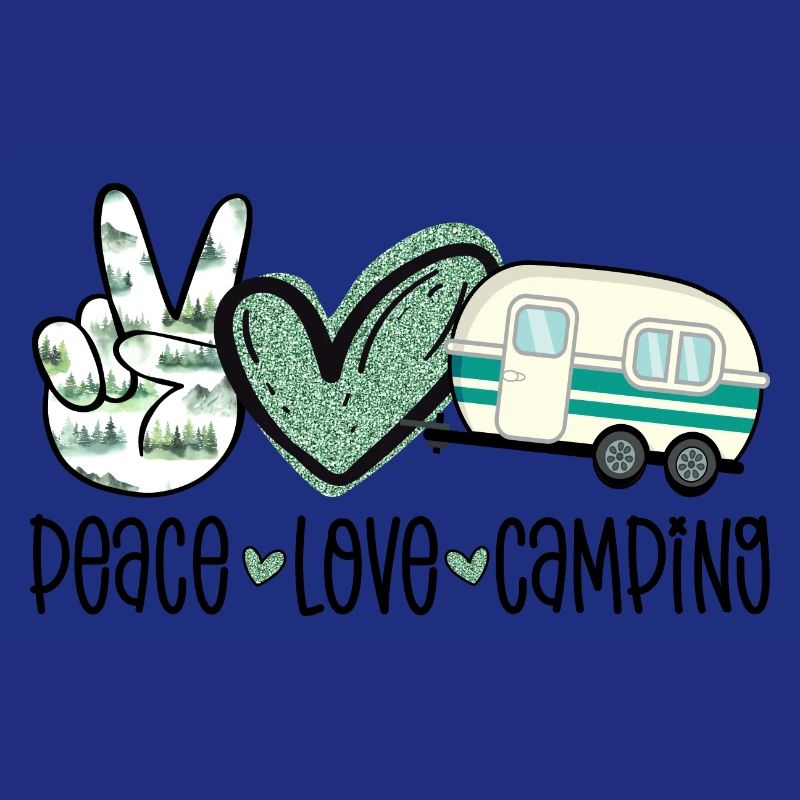 Peace Love Camping Camping Retro Caravan Camper