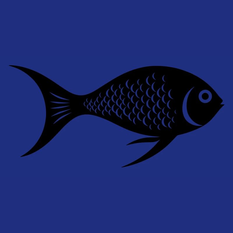Poisson doux nageant dans la mer - illustration