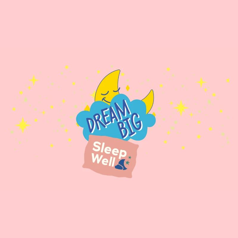 Dream beautiful - Moon - Sleep - Drawing