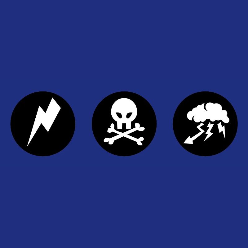 death head plate lightning lightning cloud lightning