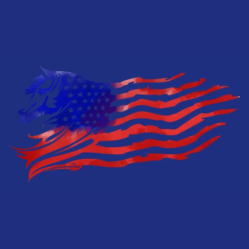 DRAPEAU AVEC CHEVAL