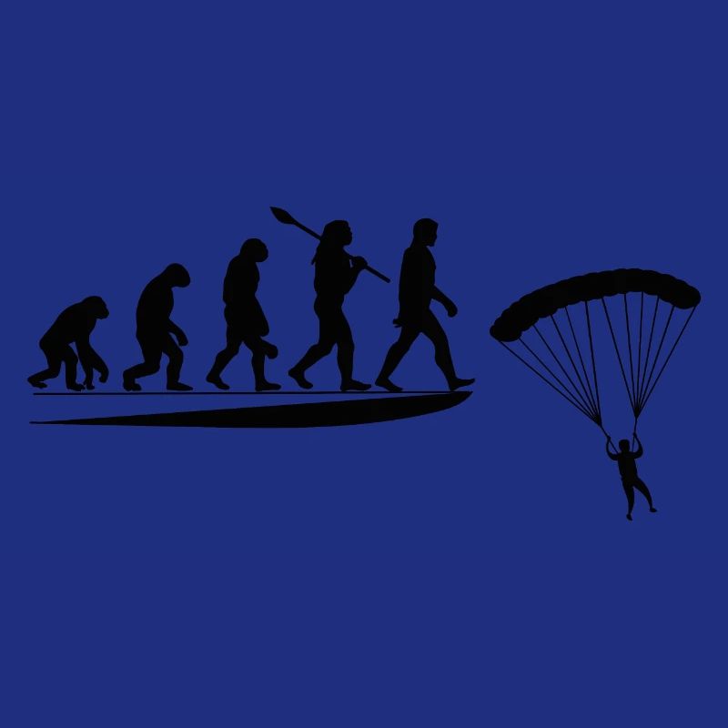 Parachute Évolution du Singe Au Parachutiste