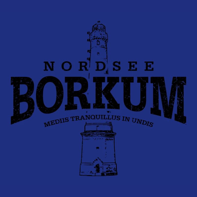 Borkum Nordsee (schwarz oldstyle)