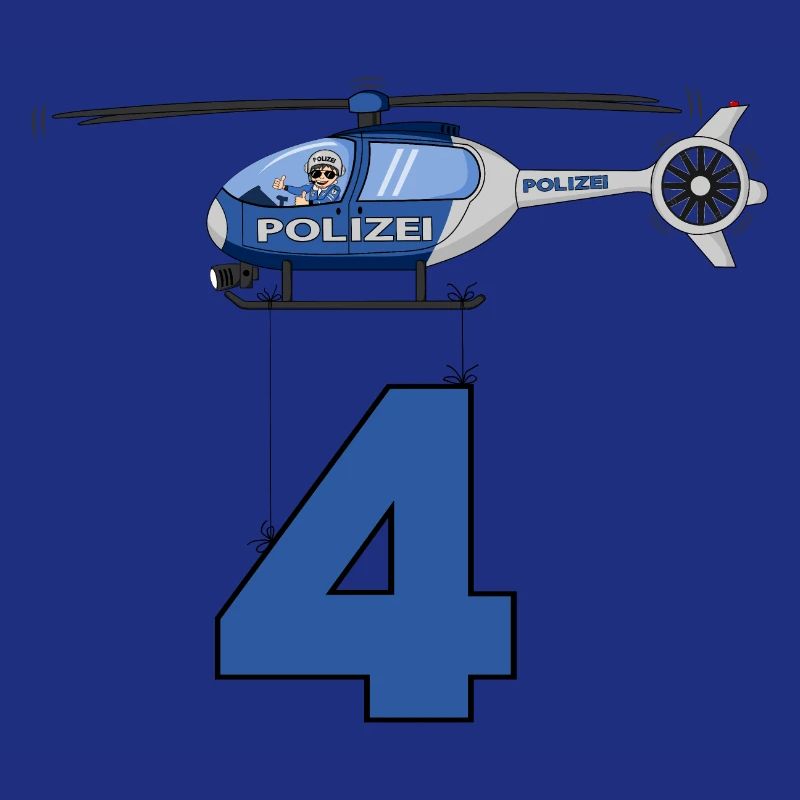 Polizei Hubschrauber 4. Geburtstag
