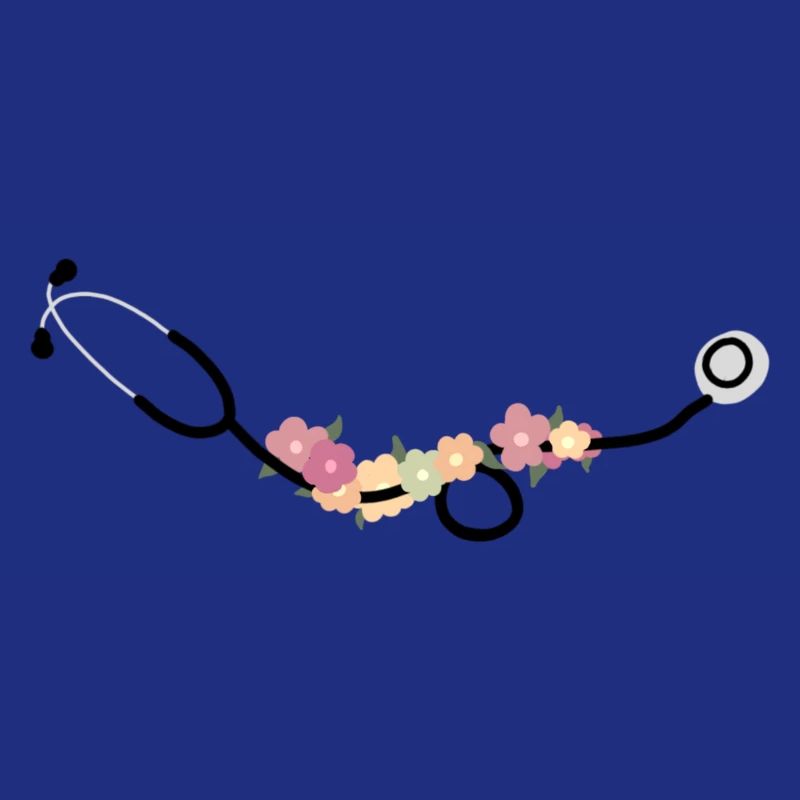 Stéthoscope avec des fleurs