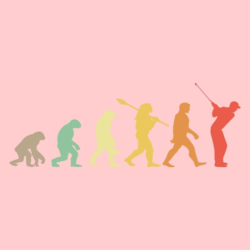 Golf Évolution Rétro Cadeau Pour Golfeurs