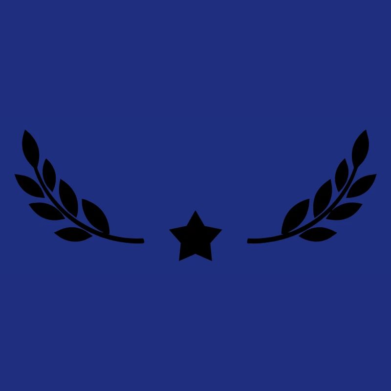 Star with laurel wreath design