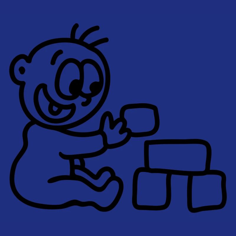 Bébé - blocs de construction - ligne