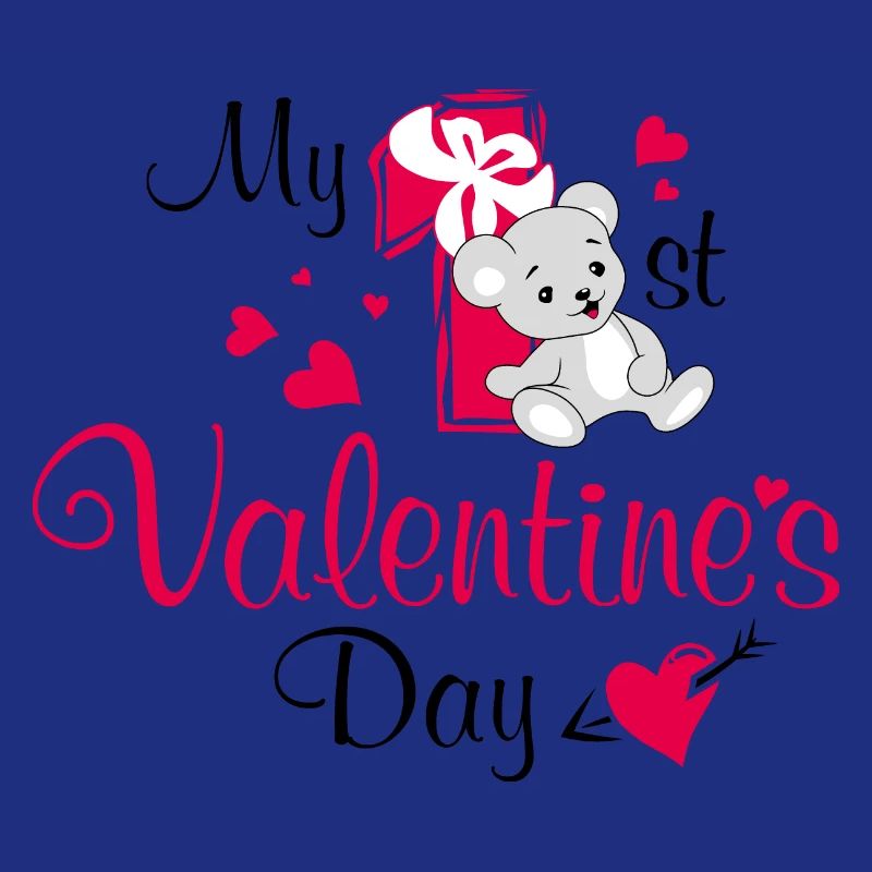 Ma première Saint-Valentin. Design mignon