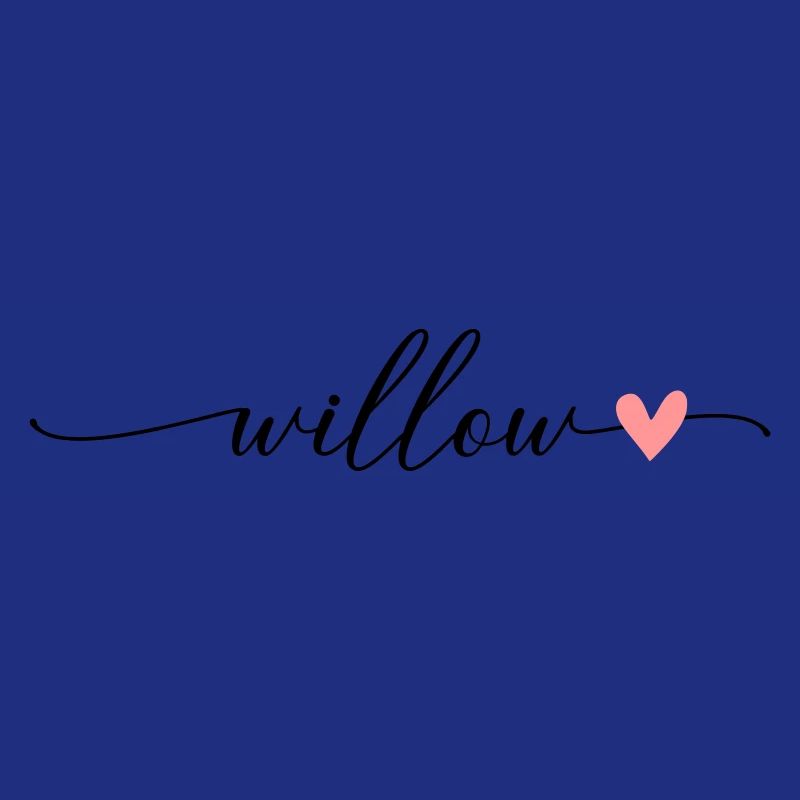 Willow Surname First name Calligraphy Script