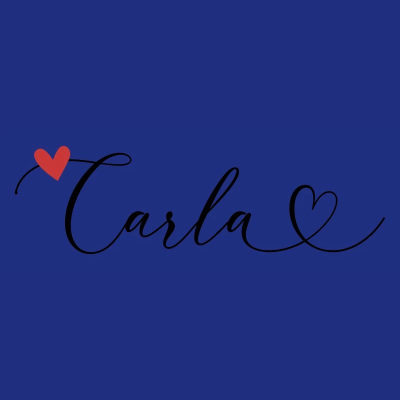 Carla Name Vorname Kalligrafieherz