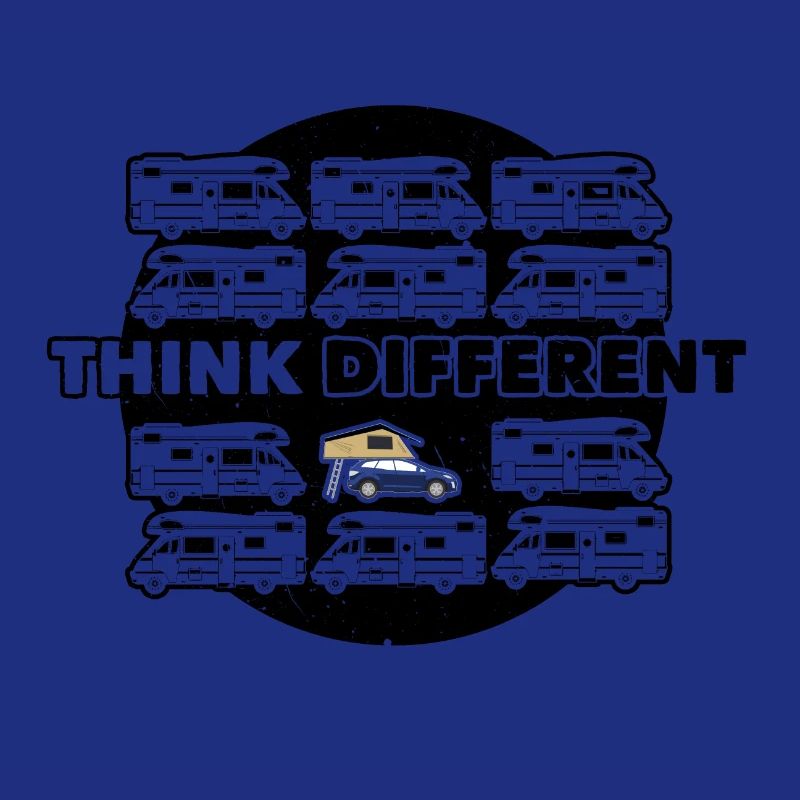 "Think Different" Dachzelt Camper Geschenkidee