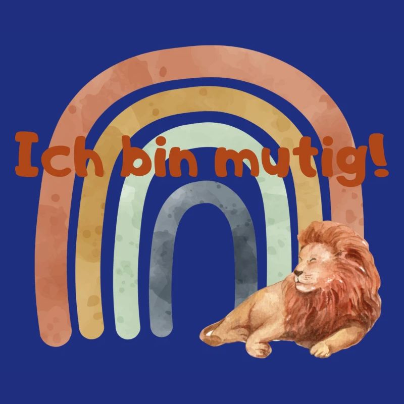 Ich bin mutig Affirmation für Kinder Löwe