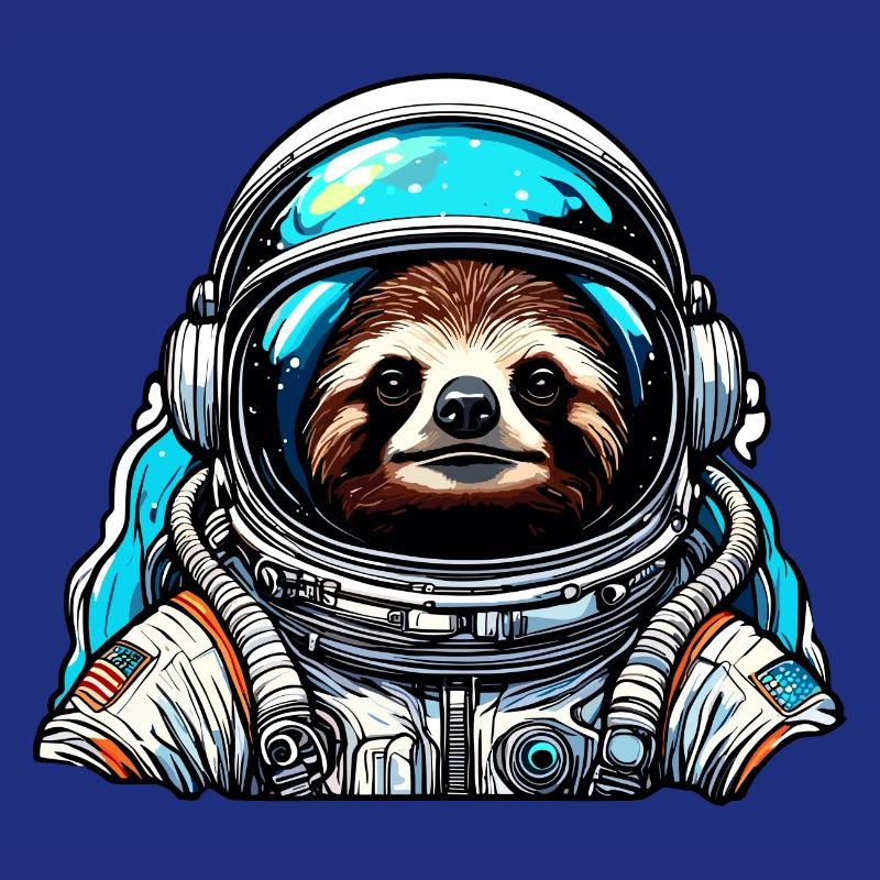 Astronaut / Space / Animal / Sloth / Spaceship