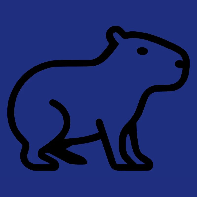 Capybara Minimalistisch Logo