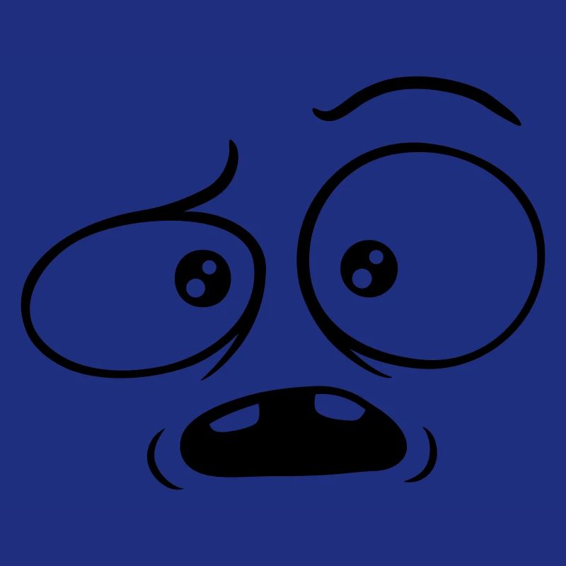 Verwirrtes skeptisches Comic Gesicht