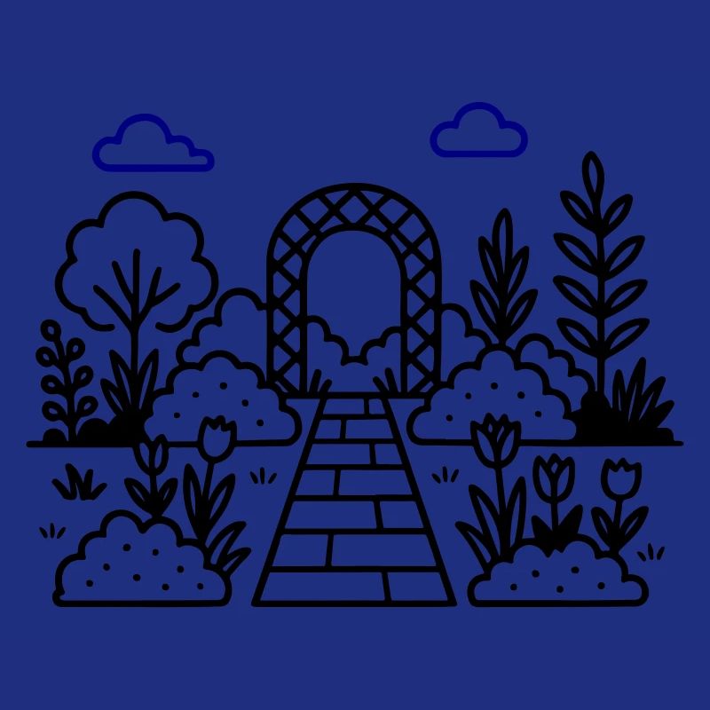 Logo de pépinière de jardin