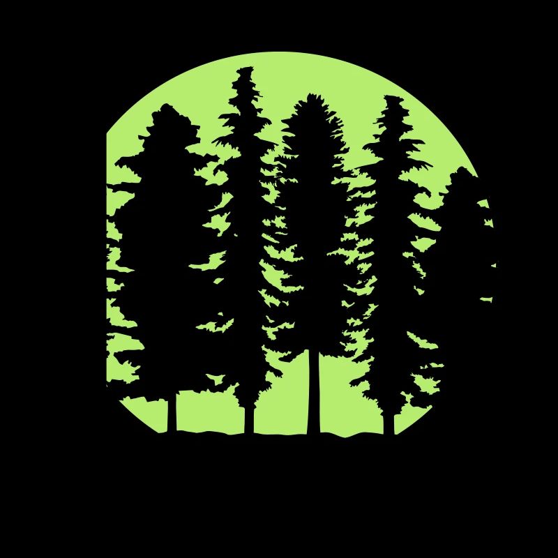 Forest and Full Moon, Trees - Forêt