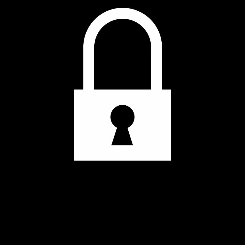 Schloss geschlossen mit Text: "Locked"