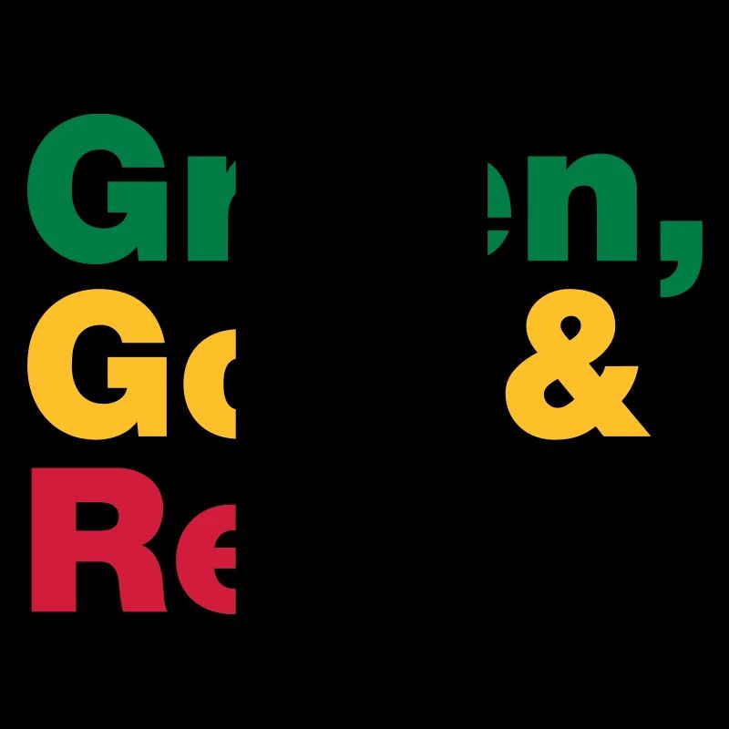Vert, or et rouge.