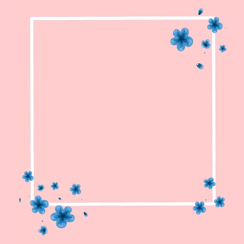 Fleurs carrées bleu