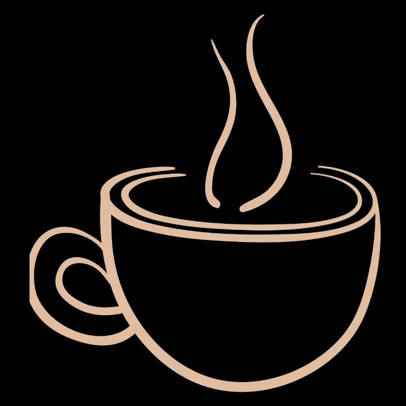 Steaming Coffee Mug Minimal Design