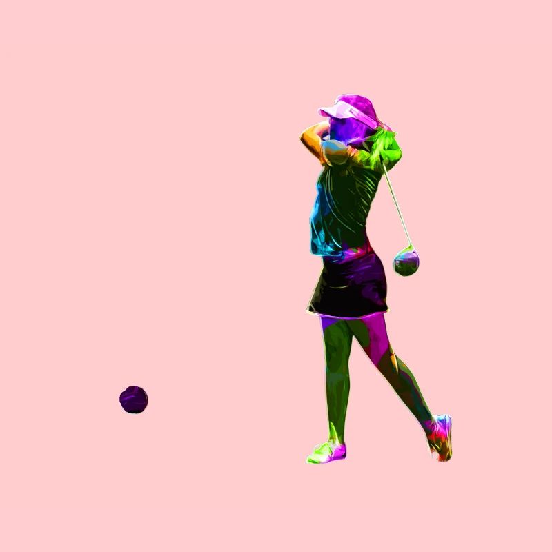 Une golfeuse colorée