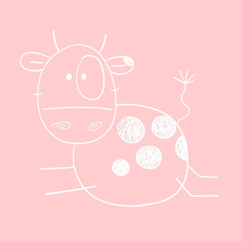 Coole Kuh I Strichmännchen Rind Bauer Geschenk