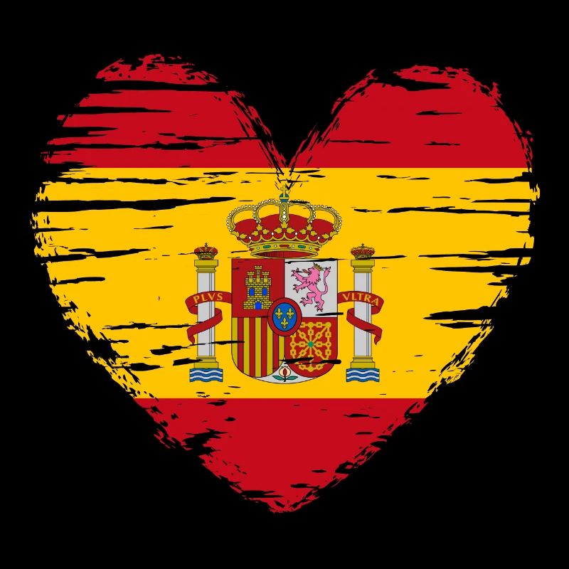 Espagne coeur drapeau drapeau blason