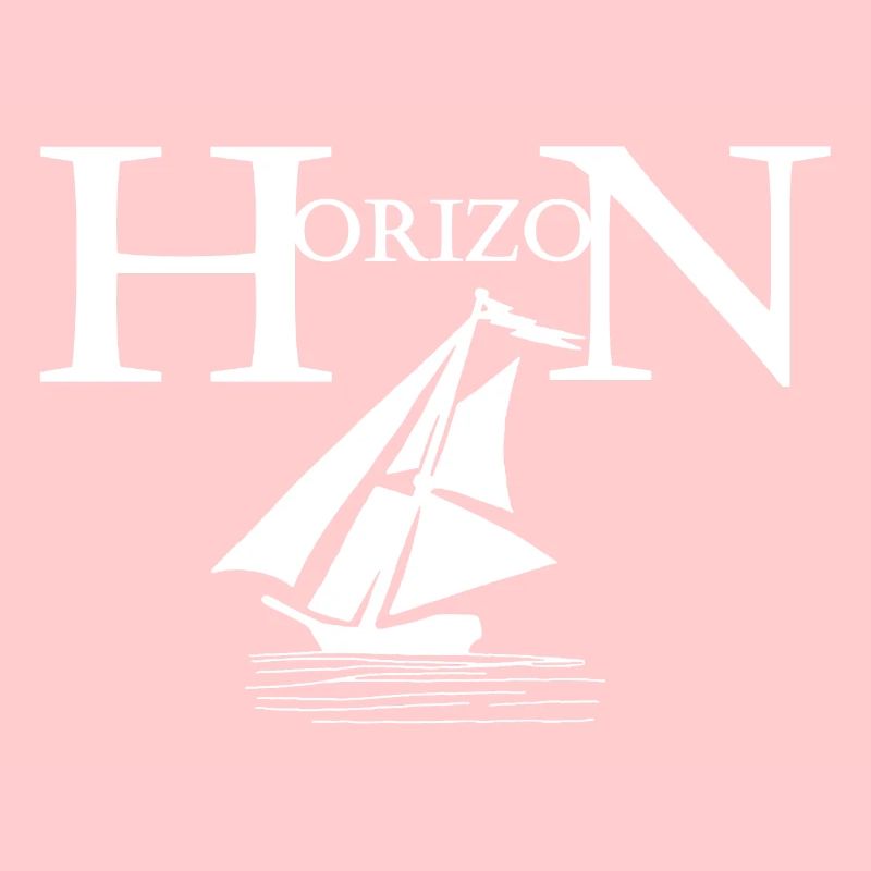 Weißes Boot und Horizont